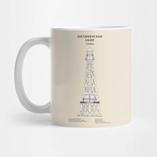 Southwest Pass Light Lighthouse - Louisiana - SBDpng Mug